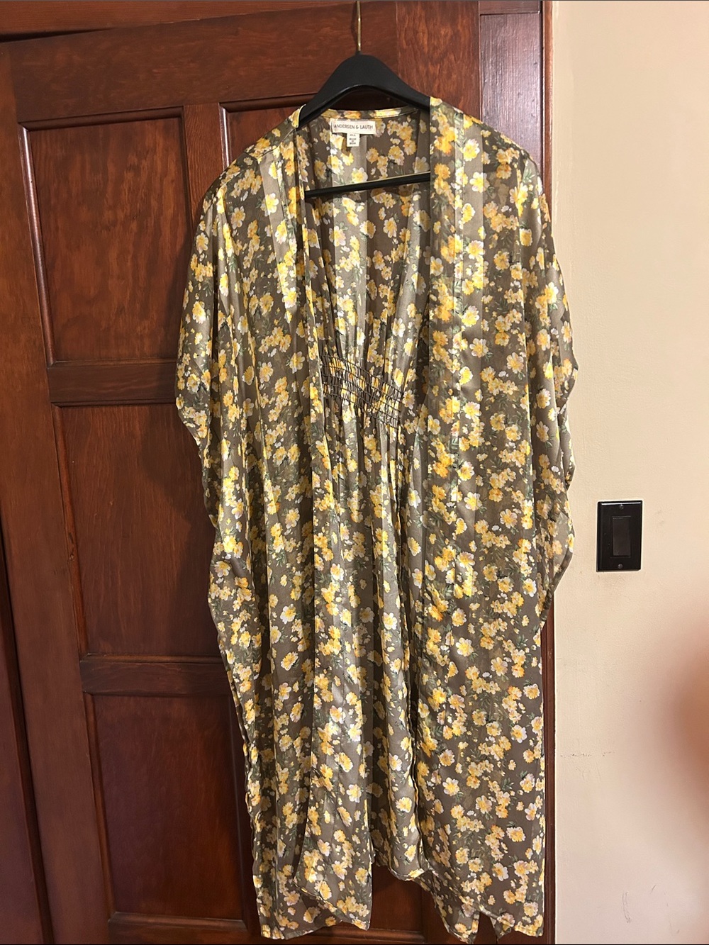 Dainty Yellow Floral Wrap Duster